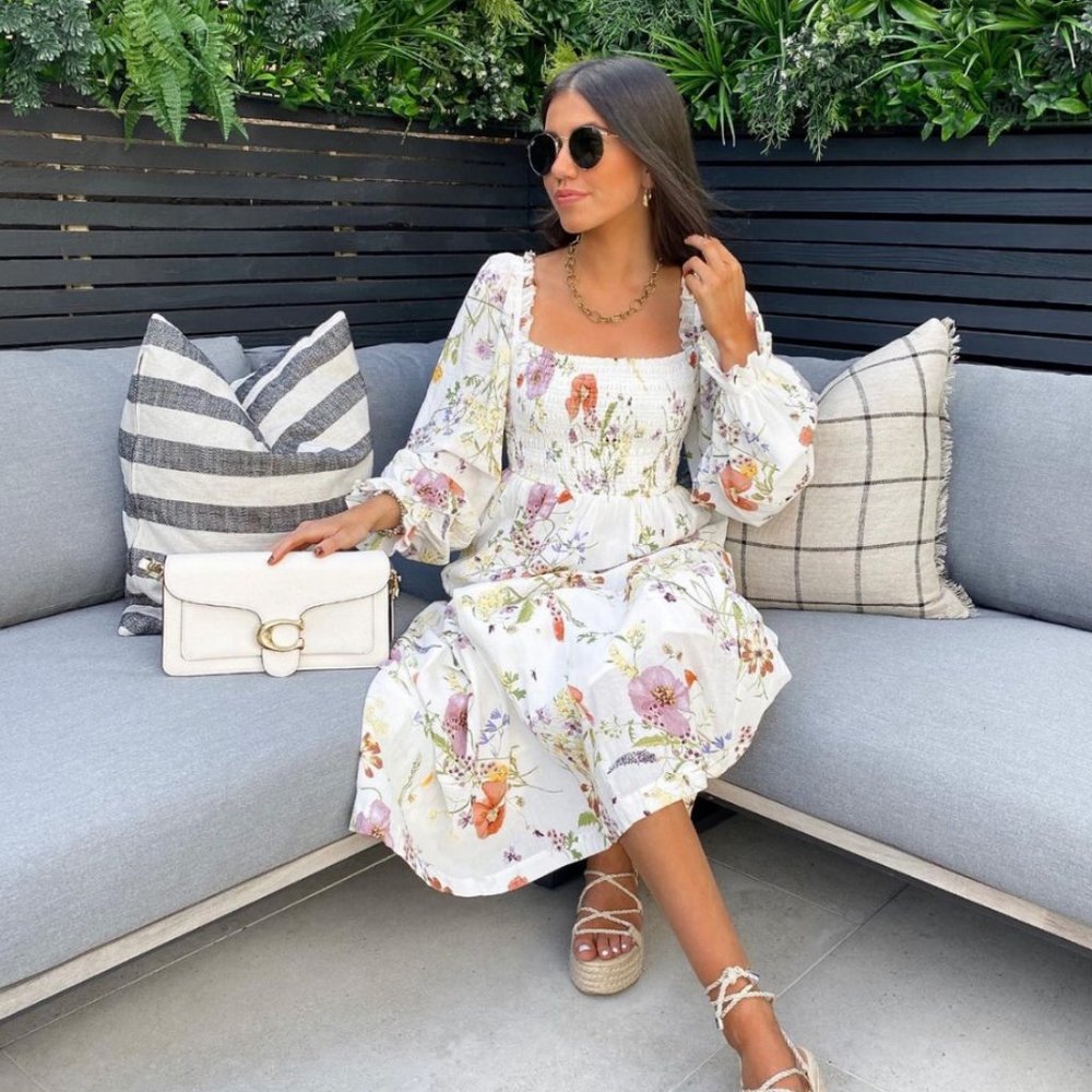 H&M Wildflower Smocked Dress